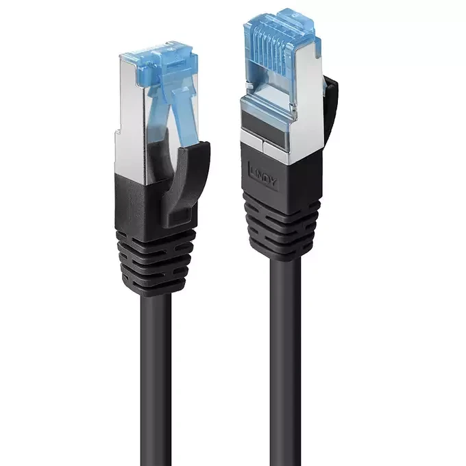 Tinklo Kabelis - LINDY Cat.6A S/FTP LSZH Tinklo Kabelis, RJ45, M/M, 500MHz, 1 m, Juodas