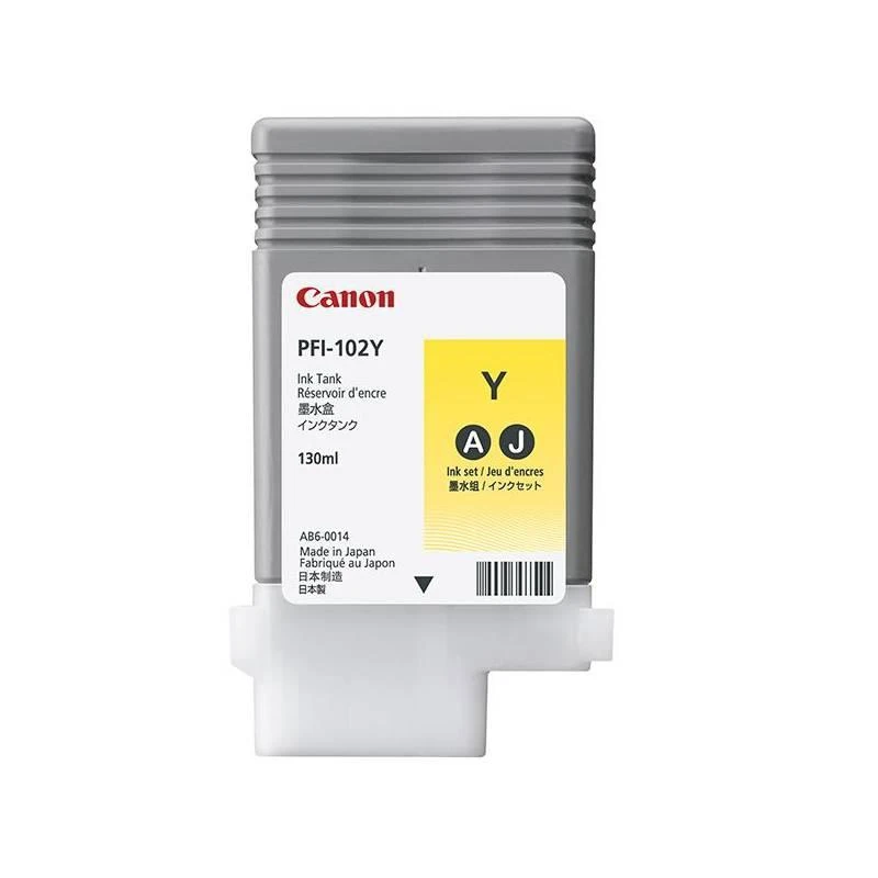 Rašalas Canon PFI102Y yellow dye | 130ml | LP17/LP24/iPF500/iPF6X0/iPF7X0