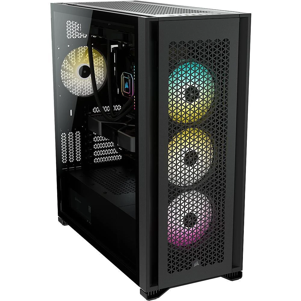 „Corsair“ | Grūdinto stiklo kompiuterio korpusas | 7000D AIRFLOW | Šoninis langas | Juodas | Pilno dydžio bokštas | ATX