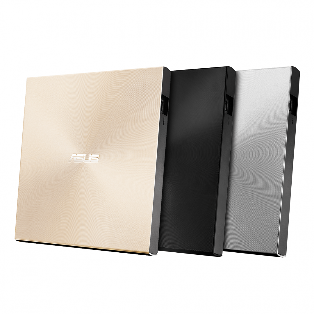 Išorinis DVD įrašymo įrenginys Asus ZenDrive U9M USB/USB-C, Auksinės spalvos