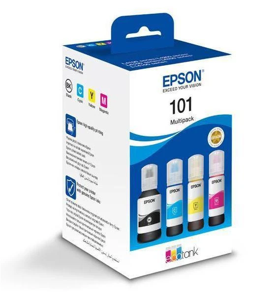 Epson 101 EcoTank (C13T03V64A) Rašalo papildymo buteliukų komplektas, CMYK