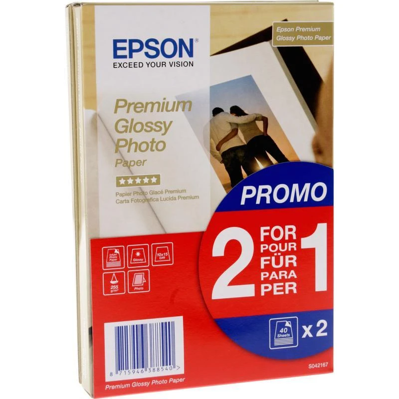 „Epson Premium“ blizgus fotopopierius | Aukščiausios kokybės blizgus fotopopierius | 255 g/m² | 100 x 150 mm | 10 x 15