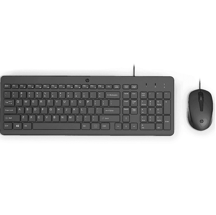 HP 150 USB su laidu Pelė Klaviatūra Combo - Juodas - US ENG