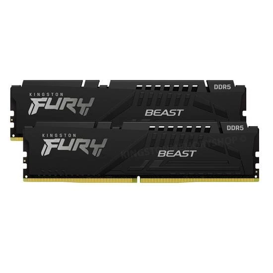 RAM „Kingston“ | „Fury Beast“ | 64 GB | DDR5 | 5600 MHz | Kompiuteriai / serveriai | Registracijos Nr. | ECC Nr.
