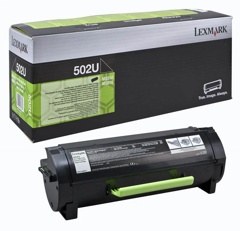 Lexmark 50F2U00 | 502U itin didelio našumo grąžinimo programa dažų kasetė | Kasetė | Juodas