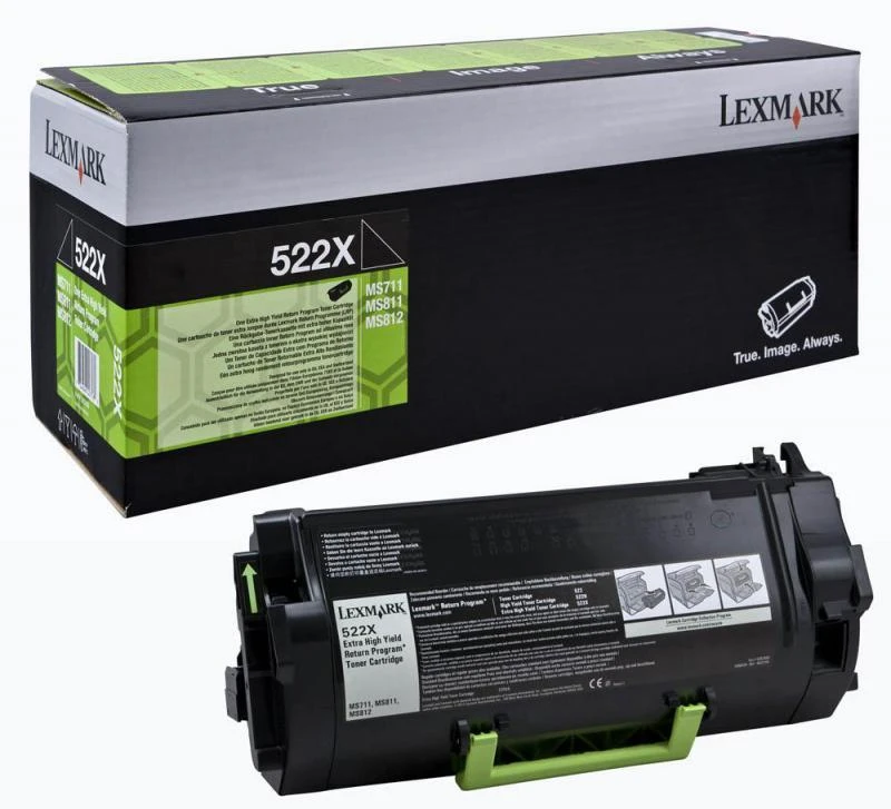 Lexmark 52D2X0E | 522XE itin didelės našumo korporacinė kasetė (45k) | Kasetė | Juodas