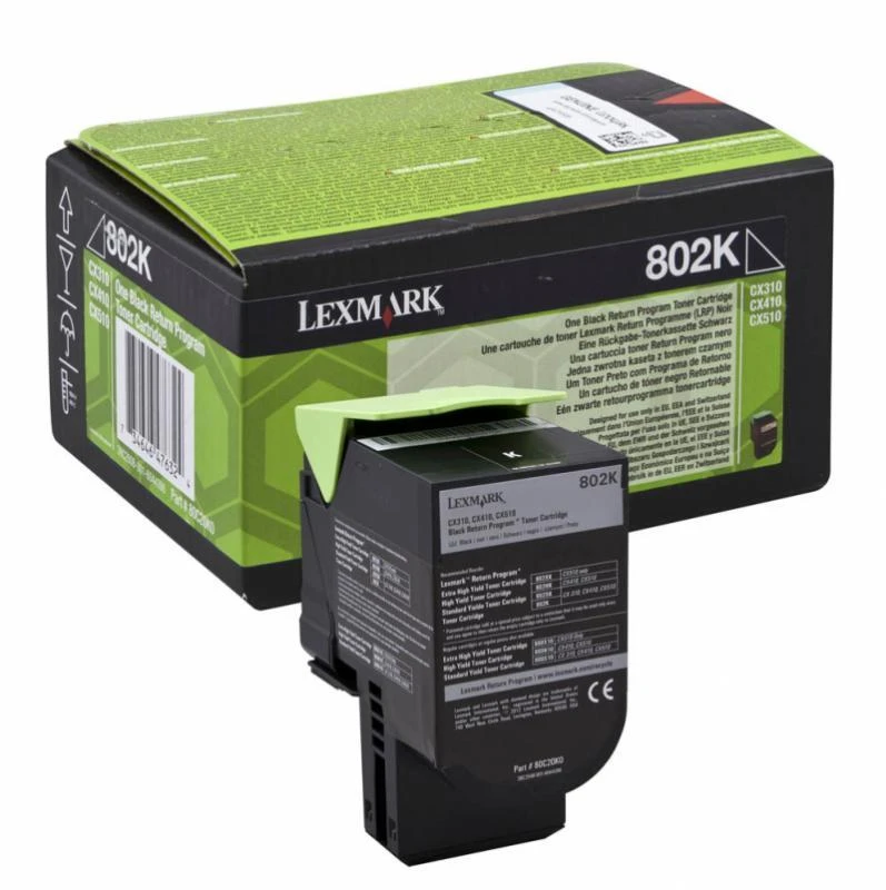 Lexmark 802K cartridge, juodas