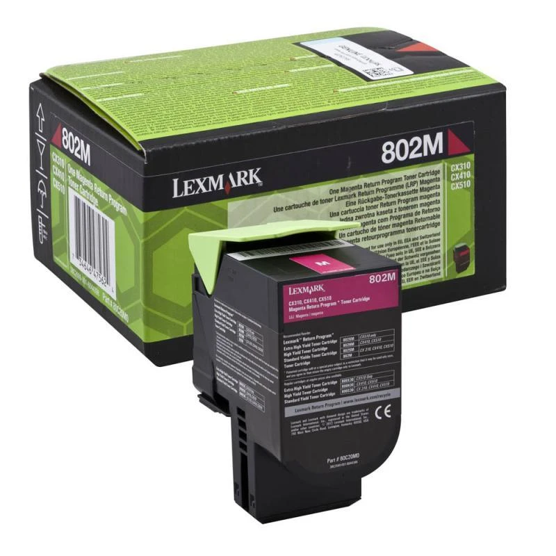 Lexmark return (80C20M0, 802M), purpurinė kasetė