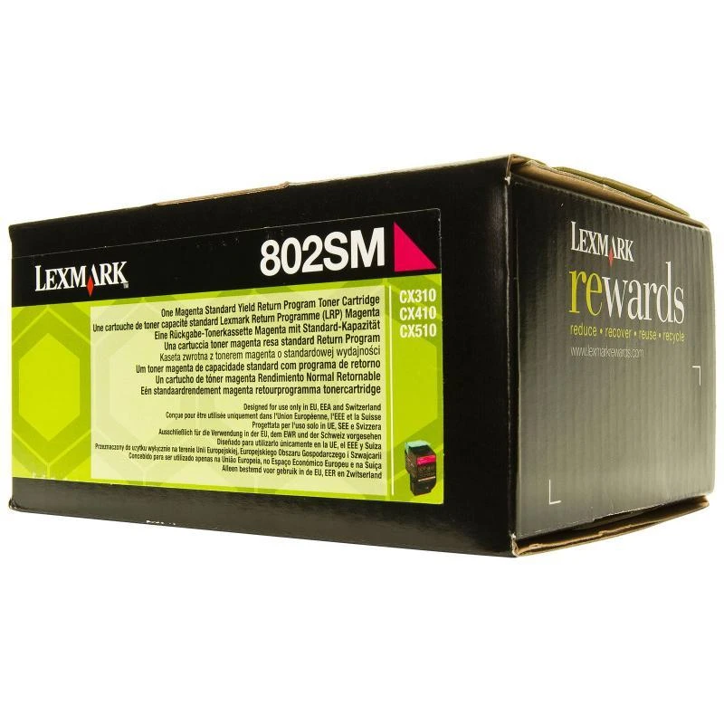 Lexmark 80C2SM0 kasetė, purpurinė, 2000 puslapių