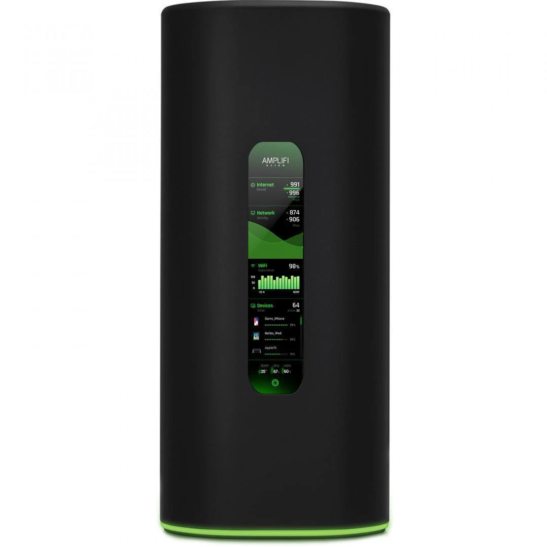 Ubiquiti AmpliFi Alien WiFi Kit belaidis maršrutizatorius Gigabitinis eternetas Dviguba juosta (2,4 GHz / 5 GHz) Juoda, Žalia