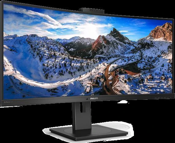 Monitorius Philips Curved UltraWide 346P1CRH/00 34", Juodos spalvos