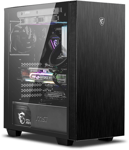 MSI MPG SEKIRA 100P Vidutinis bokštas 2xUSB 3.0 1xType C 4x120mm Juodas Ventiliatoriaus grūdinto stiklo langas