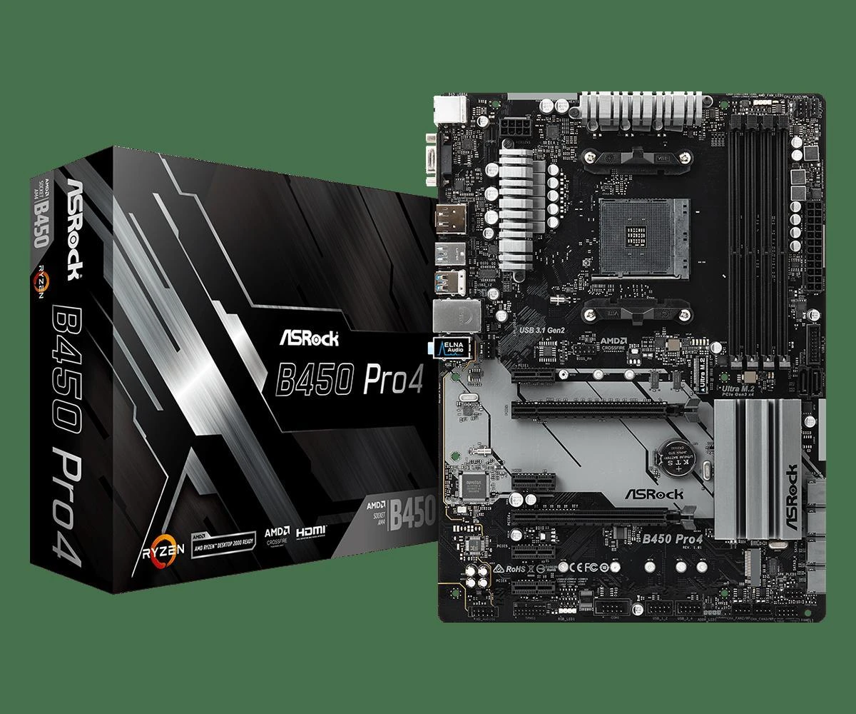 Pagrindinė plokštė ASROCK B450 Pro4