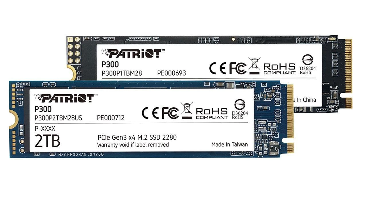 Kietasis vidinis diskas Patriot P300 M.2 PCIe Gen 3 x4 1TB SSD