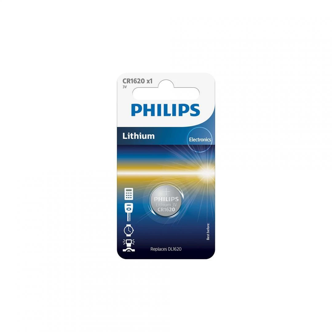Philips CR1620 baterijos 1 vnt.