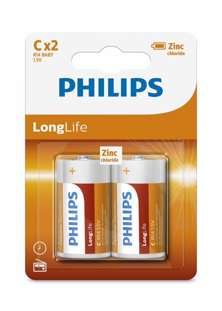 Philips LongLife baterija R14L2B/10