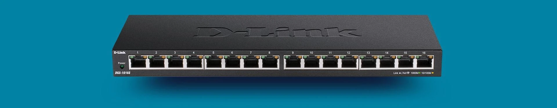 Šakotuvas D-LINK 16 prievadų 10/100/1000Mbps nevaldomas Gigabit Ethernet jungiklis