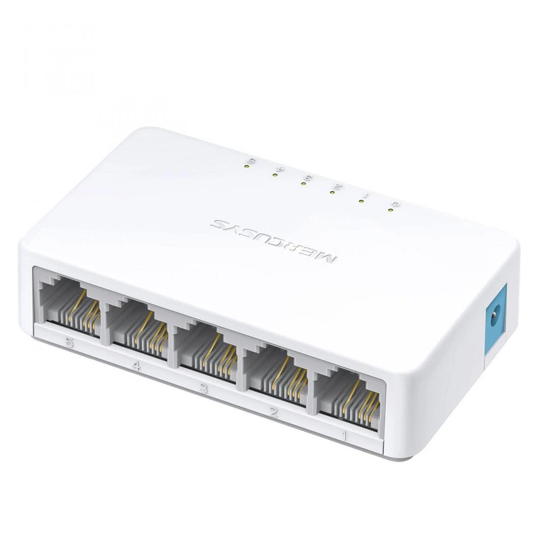 Šakotuvas „Mercusys“ | Komutatorius | MS105 | Nevaldomas | Stalinis | 10/100 Mbps (RJ-45) jungčių kiekis: 5 | Maitinimo šaltinio tipas: Išorinis