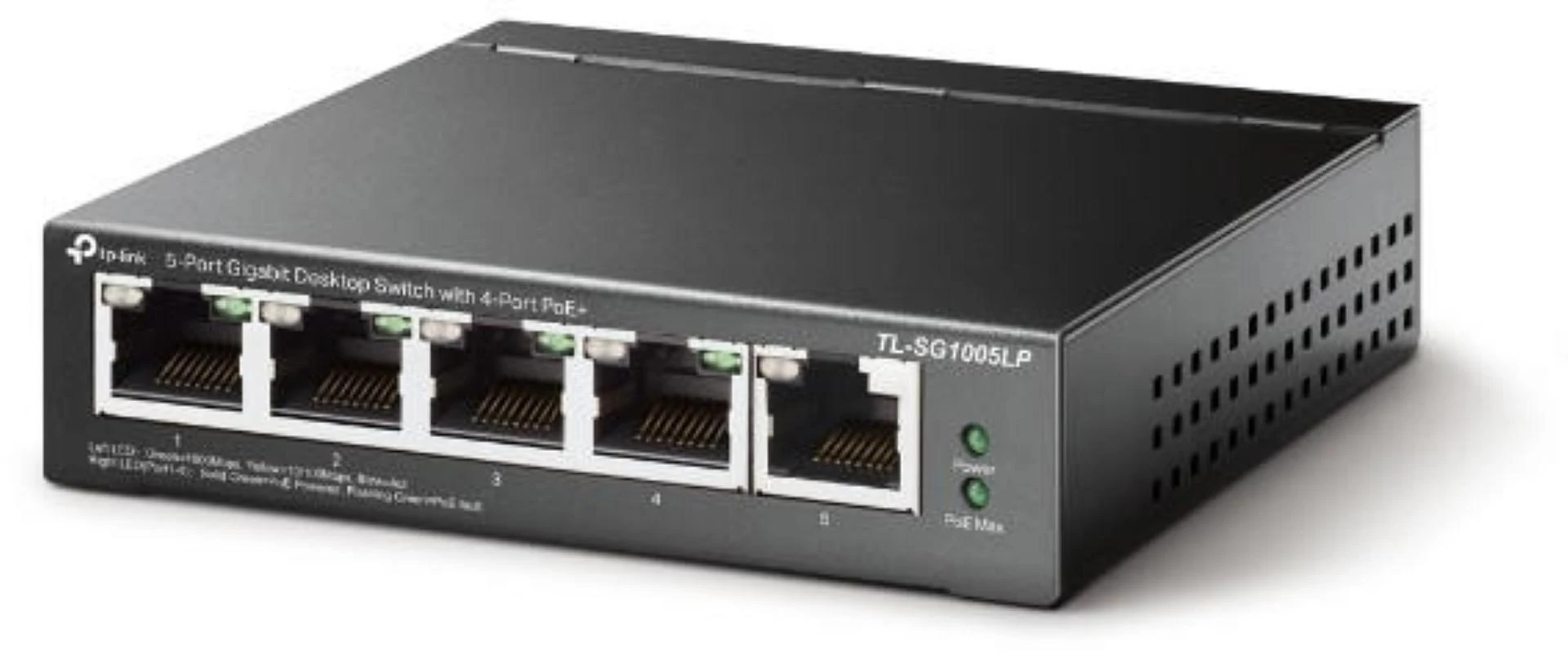 Šakotuvas TP-LINK | Jungiklis | TL-SG1005LP | Nevaldomas | Darbalaukis | PoE+ jungtys kiekis 4 | Maitinimo tipas Išorinis