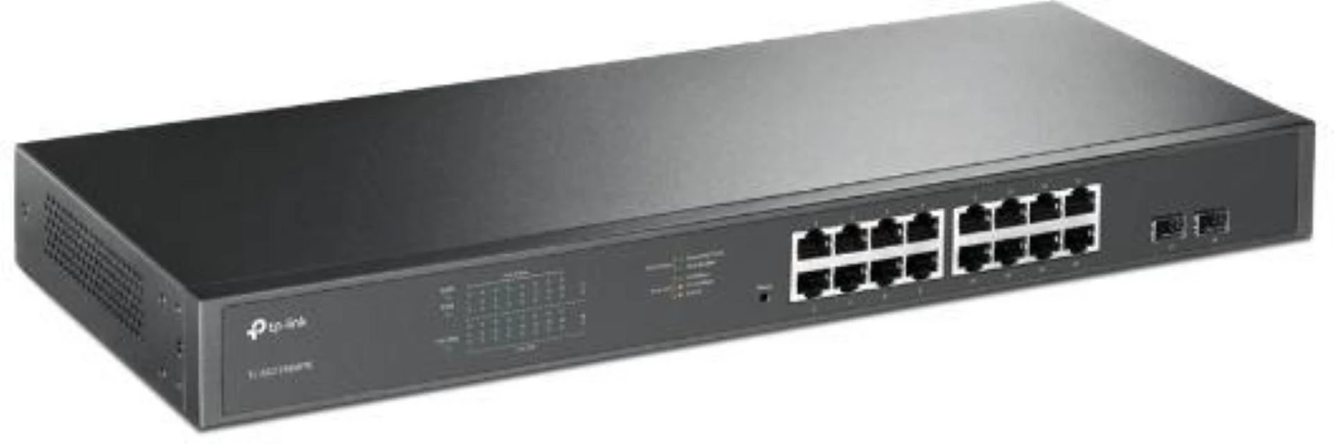 Šakotuvas TP-LINK | Komutatorius | TL-SG1218MPE | Valdomas žiniatinklyje | Montuojamas į lentyną | Gigabito Ethernet (varinis) jungčių kiekis: 16 | SFP jungčių kiekis: 2 | PoE+ jungčių kiekis: 16 | 36 mėn.