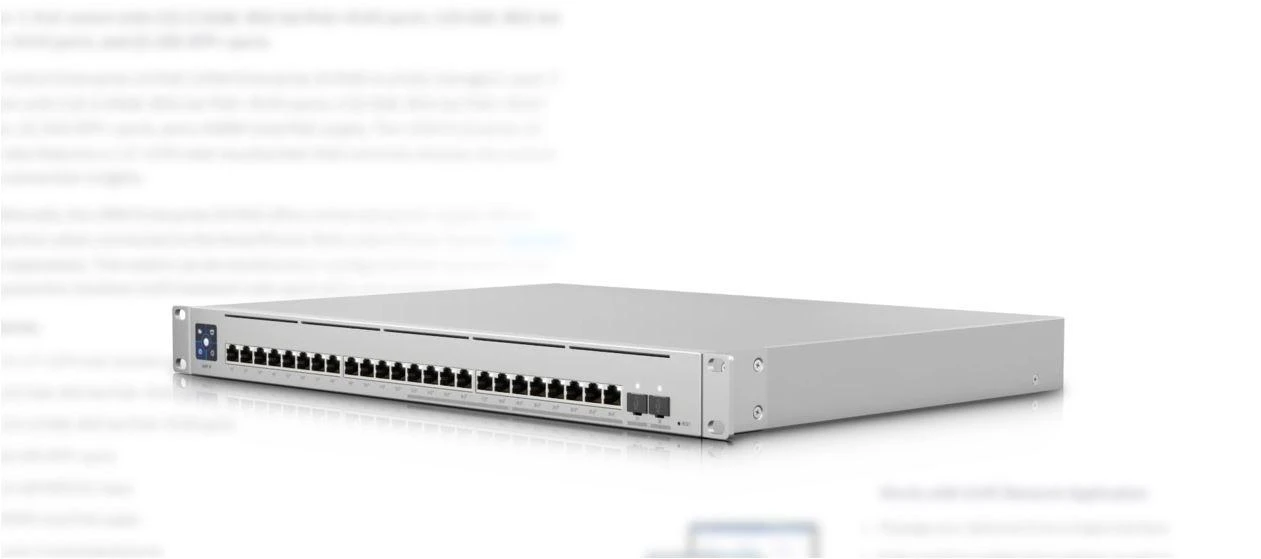 Ubiquiti | Switch Enterprise 24 PoE | USW-Enterprise-24-PoE | Tvarkoma L3 | Montuojamas ant stovo | Gigabit Ethernet (vario) jungtys kiekis 12x10/100/1000 Mbps + 12x100/1000/2500 Mbps | SFP jungtys kiekis 0 | SFP+ jungtys kiekis 2 | PoE+ jungtys kiekis 24 | Maitinimo tipas AC/DC, Vidinis, 550W