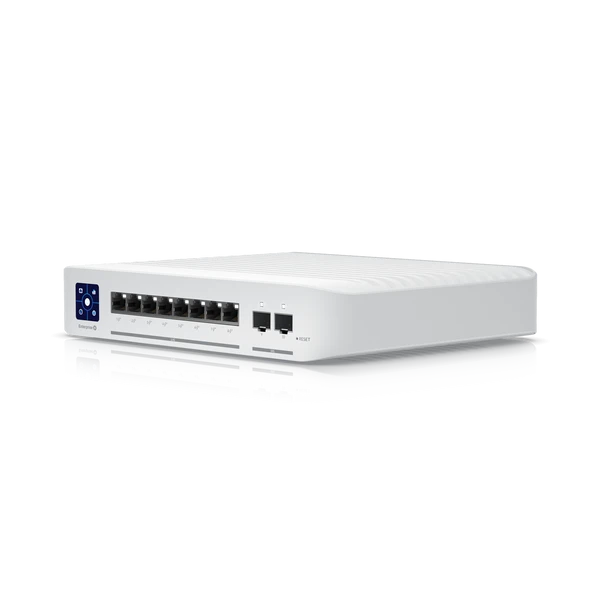 UBIQUITI USW-ENTERPRISE-8-POE UNIFI SWITCH 8x 2.5GB/S RJ45 POE+ 2x 10GB/S SFP+ TOUHSEKRANAS IŠ VISO 120W