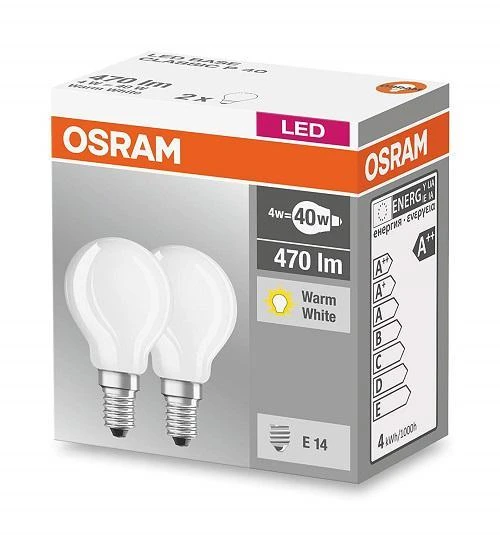 Osram Ledvance LED BASE CL P GL FR 40 neryškus 4W/827 E14