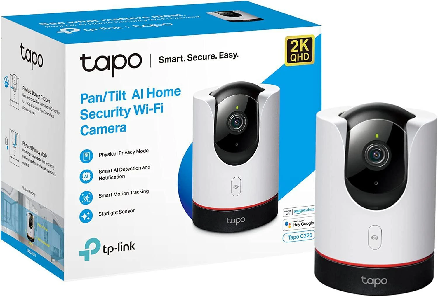 Išmanioji Kamera - TP-Link Tapo C225 2560 x 1440 Pikselių