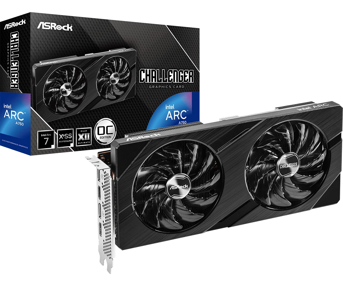 Vaizdo plokštė ASRock Intel Arc A750 Challenger D 8GB OC
