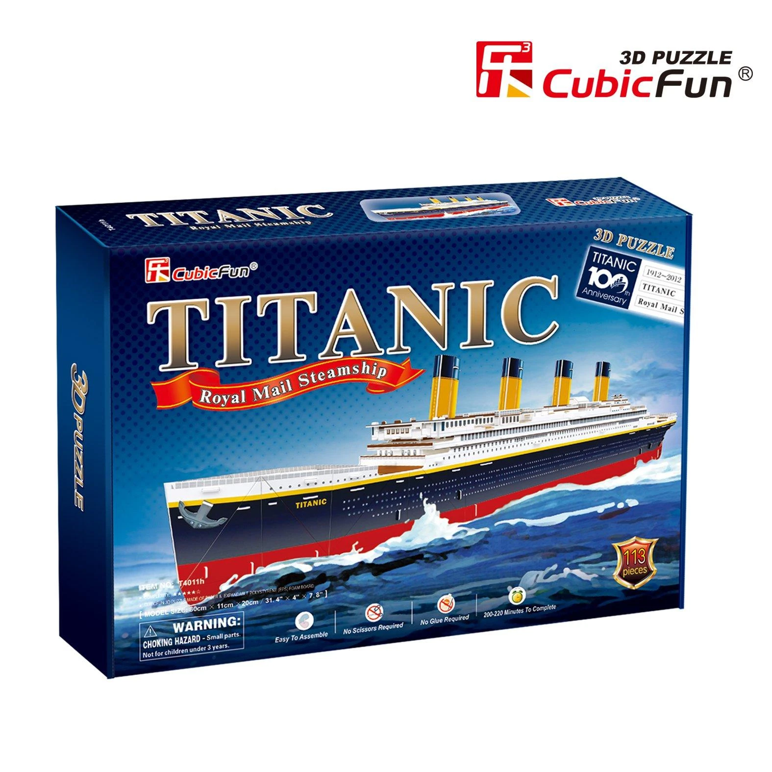 CUBICFUN 3D dėlionė (didelė) „Titanikas“