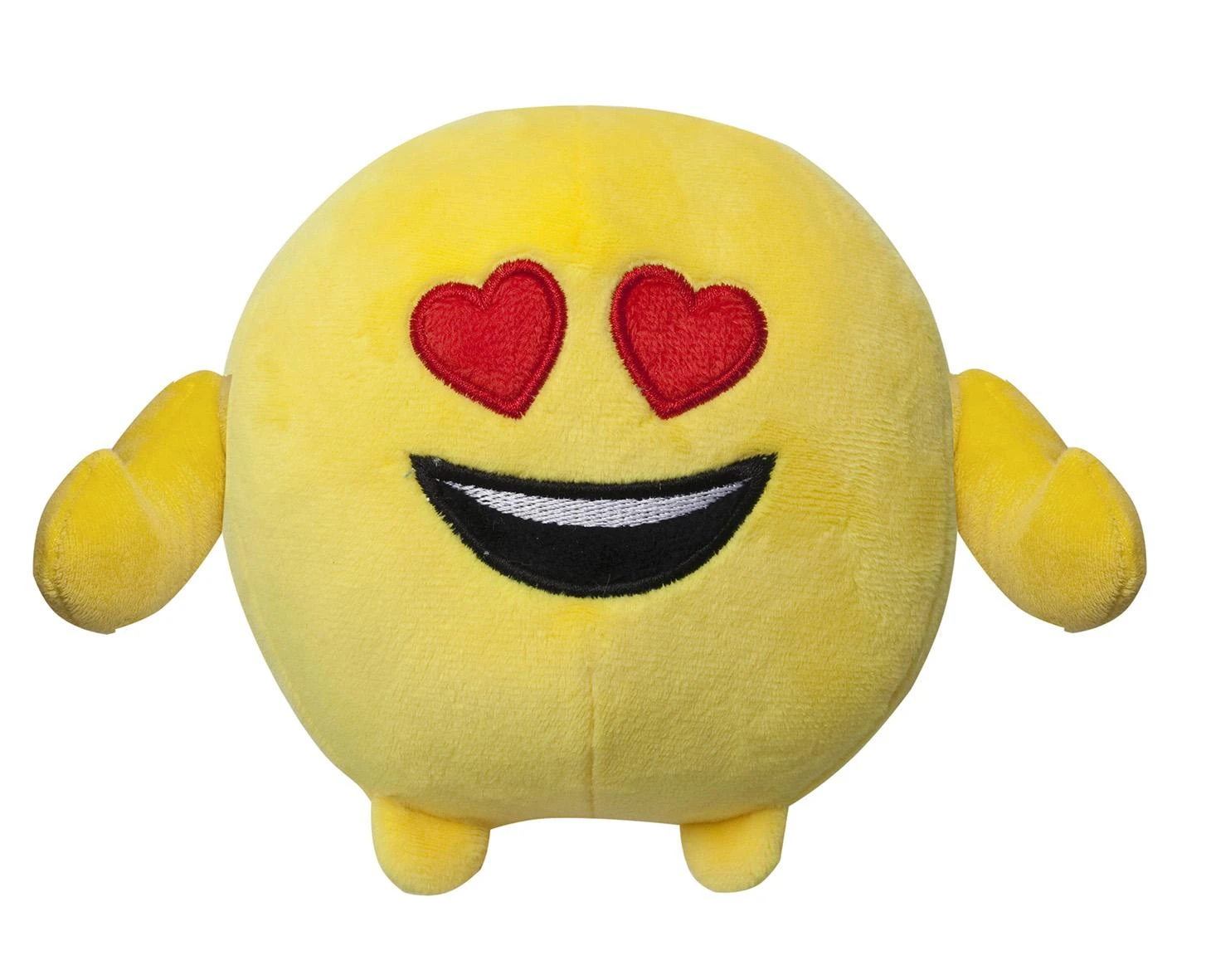 Geltonas pliušinis emoji su širdučių akimis