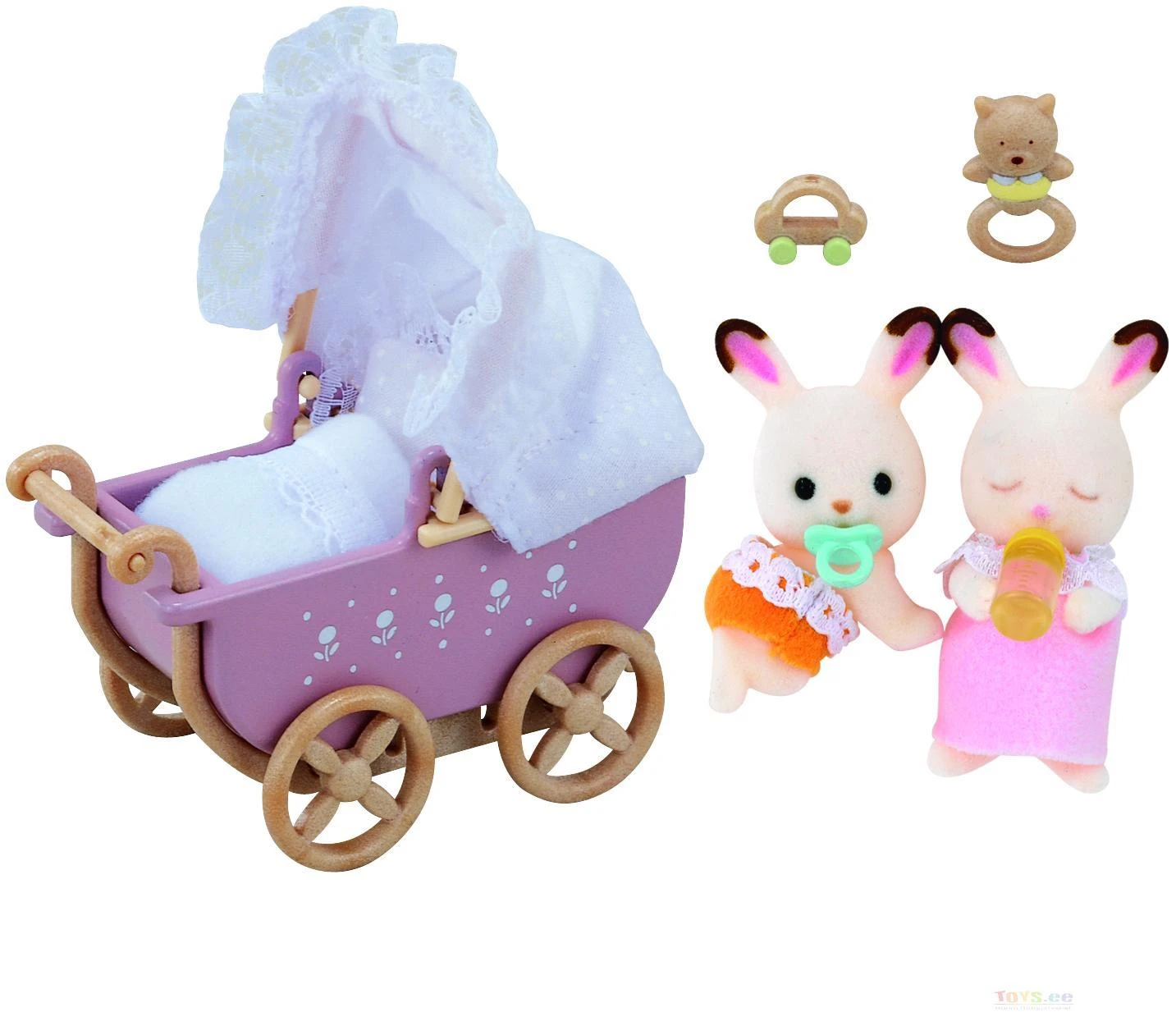 Sylvanian Families Triušiukai dvynukai vežimėlyje