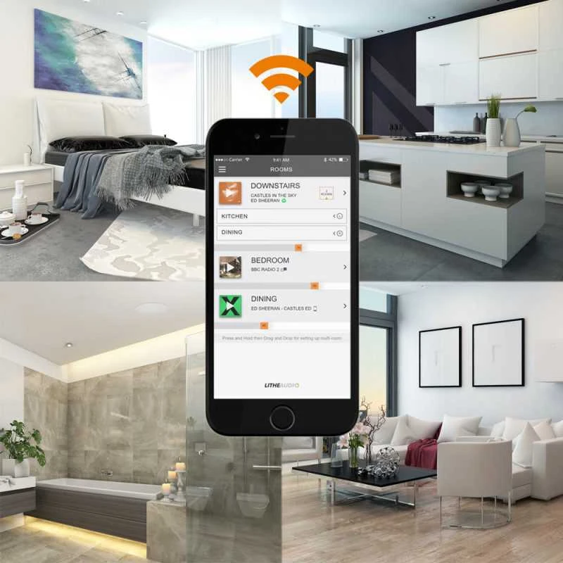 Bose Lithe Audio WiFi All-In-One IP44 Multi-Room Vonios Lubiniai Garsiakalbiai (SINGLE - Aktyvinė), 06601