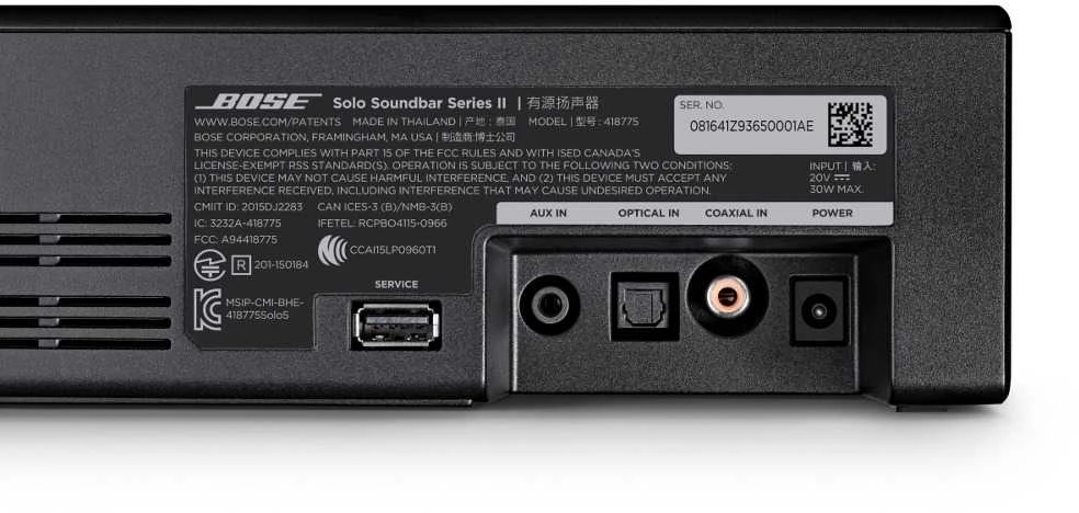 Namų kino sistema Bose Soundbar SOLO 2