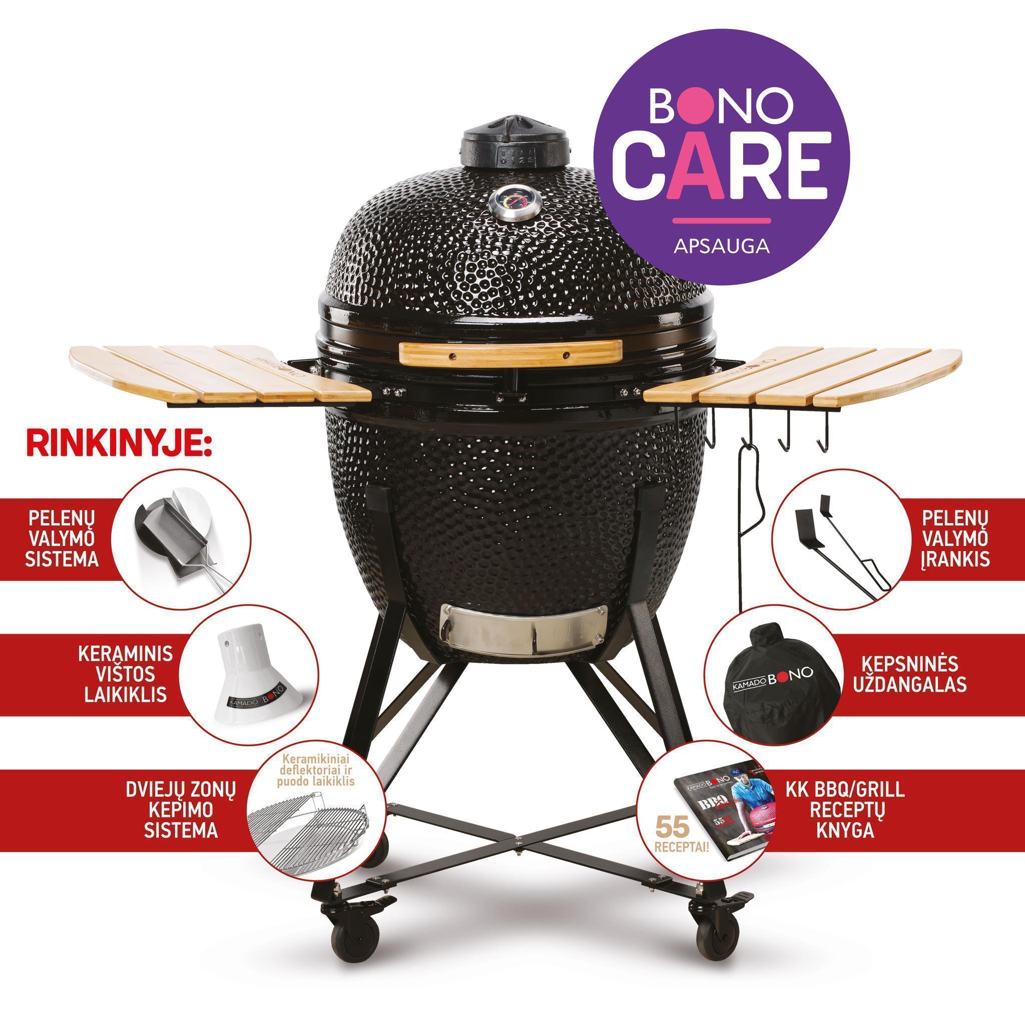 Kepsninė KAMADO BONO GRANDE 59cm su 6 priedais