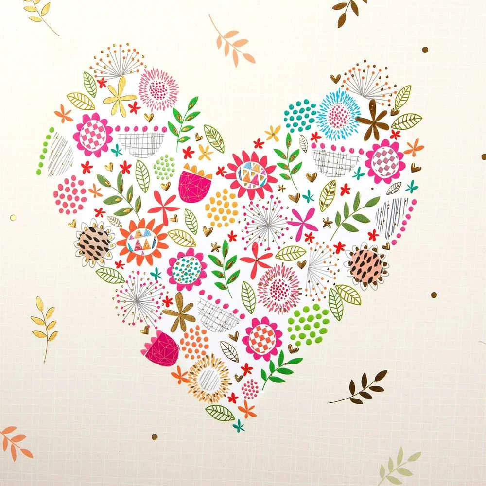 Albumas GOLDBUCH 08182 Flowers in the Heart 30x31/60psl, balti lapai | kampučiai/lipdukai | knyginio rišimo [V]
