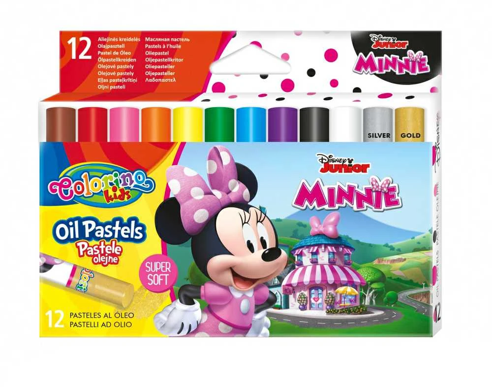 Patio Aliejinės kreidelės Disney Junior Minnie, 12spalvų