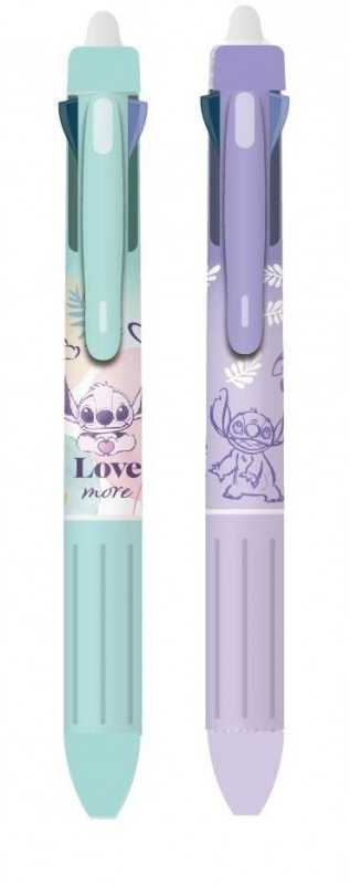 Automatinis ištrinamas tušinukas Disney Fashion "STITCH PASTEL", Multicolor 4 in1, 0,5mm