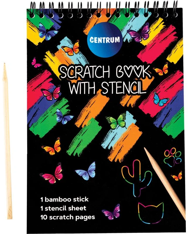 Centrum Eskizų sąsiuvinis 20.0x14.0cm su trafaretu, 10 lapų.