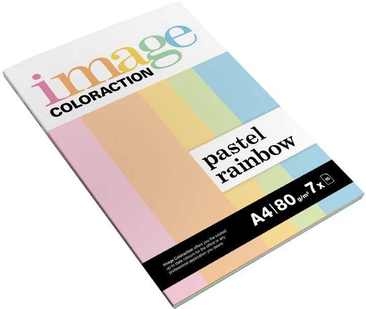 Spalvotas popierius Image Coloraction A4, 80g, 7 pastelinės spalvos (70) 0702-406