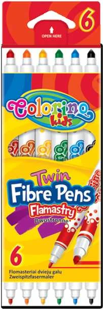Colorino Flomasteriai, dvipusiai, 6 spalvų