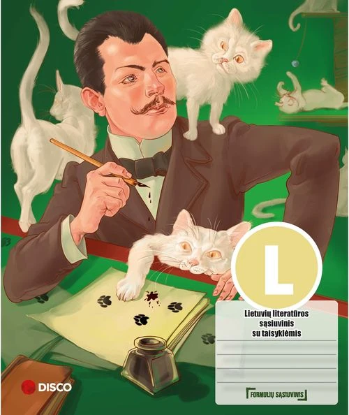 Realister Formulių sąsiuvinis, lietuvių literatūra, 38 lapų, linijomis