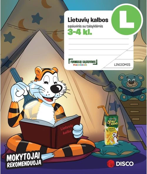 Realister Formulių sąsiuvinis pradinukams (3-4 klasės), Lietuvių k., 14 lapų, linijomis