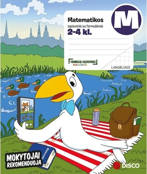 Realister Formulių sąsiuvinis pradinukams (2-4 klasės), Matematika, 14 lapų, langeliais