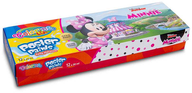 Colorino Guašas Disney Junior Minnie, 12 spalvų 20ml