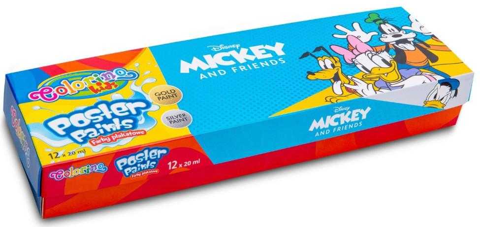 Colorino Guašas Disney Mickey and Friends, 12 spalvų 20ml