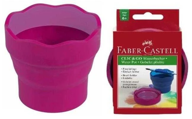 Indelis teptukams skalauti Faber-Castell, Click and Go, raudonos spalvos