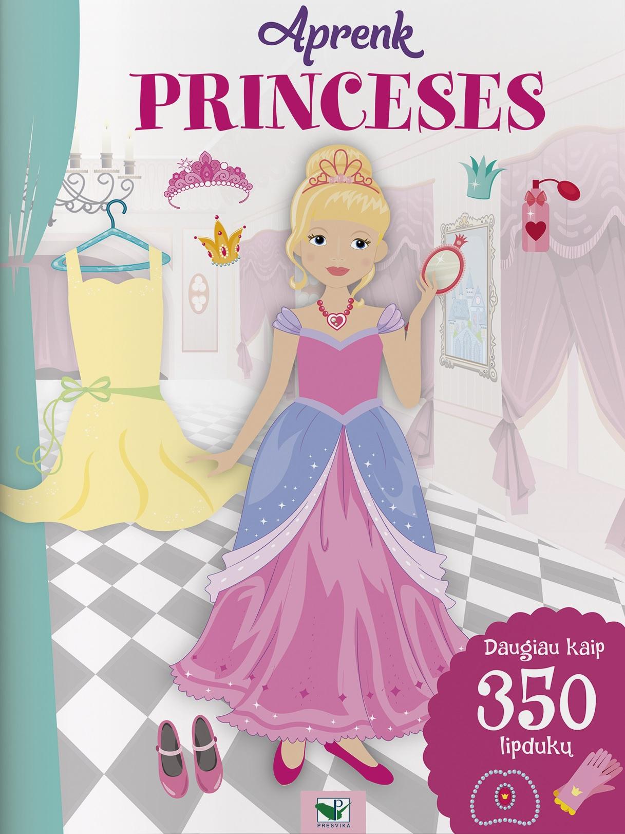 KNYGA Išmok princeses. Daugiau nei 350 lipdukų
