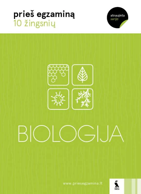 KNYGA Šviesa Biologija: 10 žingsnių prieš egzaminą