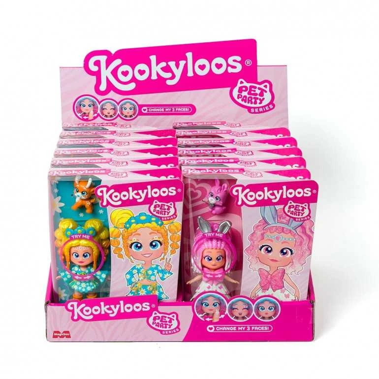 Magic Box Lėlė keičianti veidą KookyLoos Pets Party